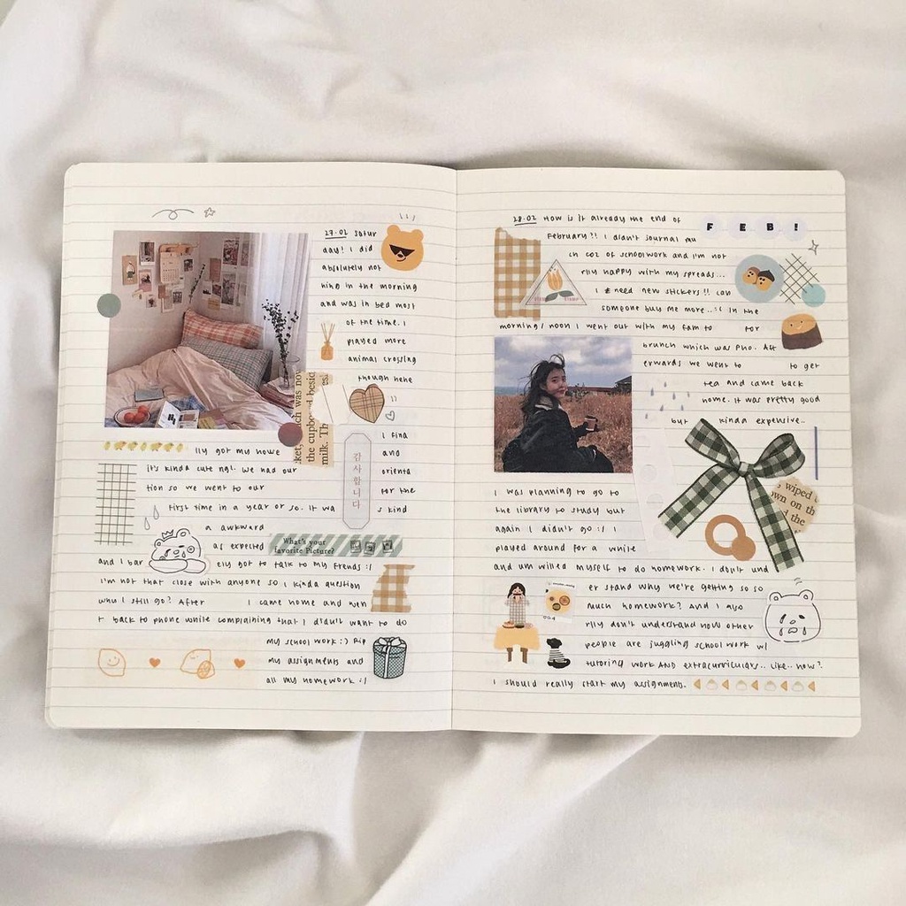 SỔ BASIC NOTE FOR TRẮNG KẺ NGANG HÀN QUỐC BULLET JOURNAL TAKE NOTES PLANNER