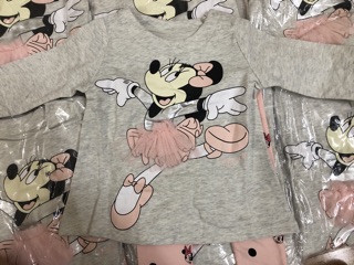 Bộ mickey hồng bé gái