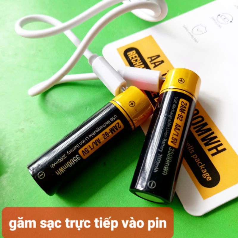 PIN SẠC AA 1.5V BESTON 3500MWH SẠC TRỰC TIẾP TỪ CỔNG MICRO USB. BẢO HÀNH 1 NĂM