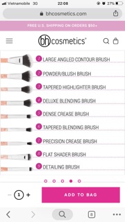Bộ cọ BH Cosmetics Rose Quartz 9 cây
