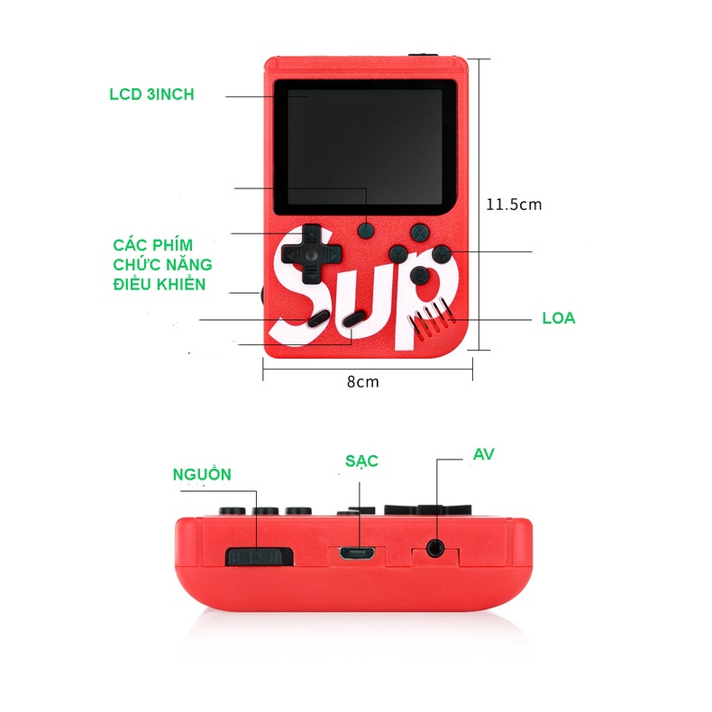 Bộ chơi game mini 4 nút SUP cao cấp với nhiều tựa game huyền thoại [CN31]