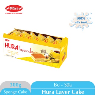 Bánh Bông Lan Hura Layer Cake hộp 300 gram Bibica