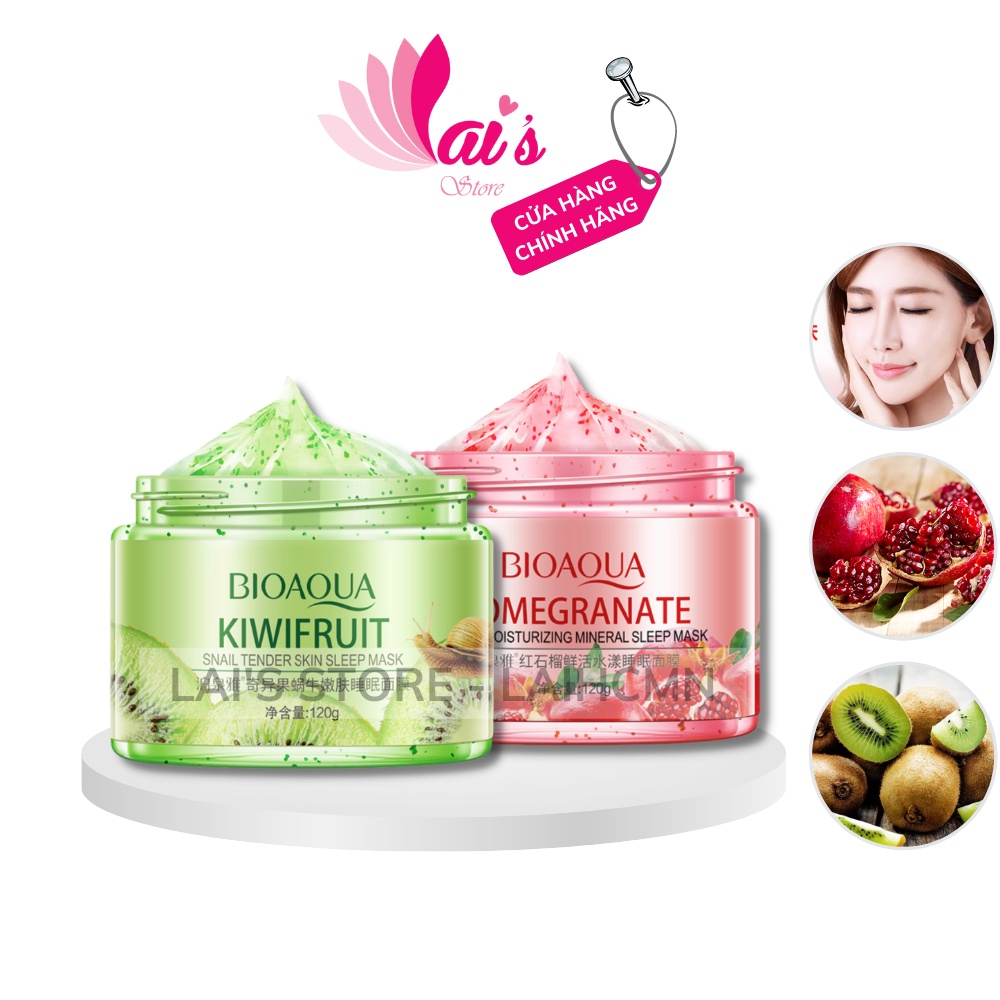 Mặt Nạ Ngủ Hoa Quả Bioaqua Kiwifruit Pomegranate 120g Mask Nội Địa Trung - LAI'S STORE