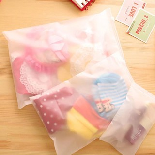 Túi zip đựng đồ các kích thước màu trắng đục