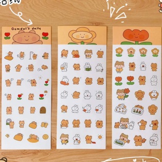 Sticker gấu và cô bé dễ thương