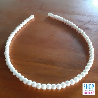 Băng đô, cài tóc hột trắng, trơn xinh xắn