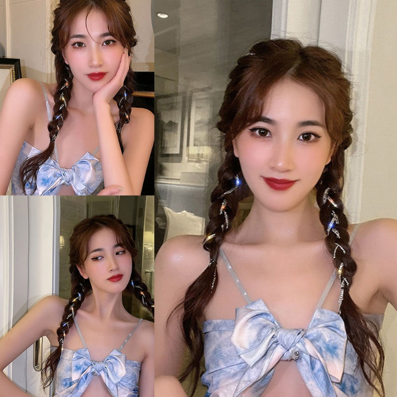 Chuỗi Dây Pha Lê Tua Rua Nối Tóc Chuyên Dụng