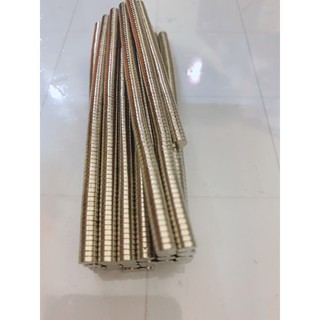 Bộ 100 viên nam châm vĩnh cửu mạ NIKEN kích thước 5 x 1.5mm ( SET 100 VIÊN)