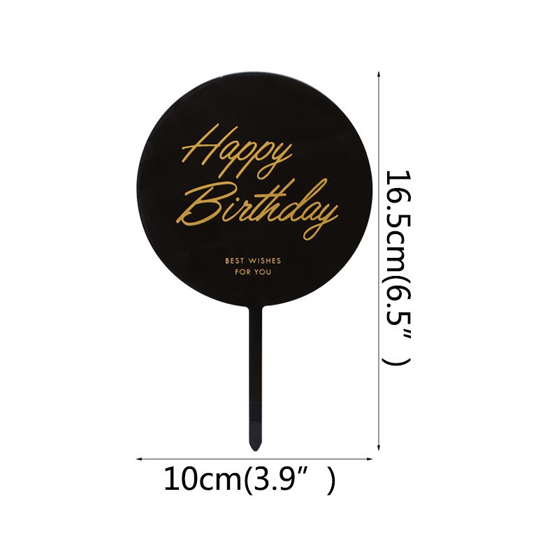 Topper Trang Trí Bánh Kem Chữ Happy Birthday Bằng Acrylic Trong Suốt
