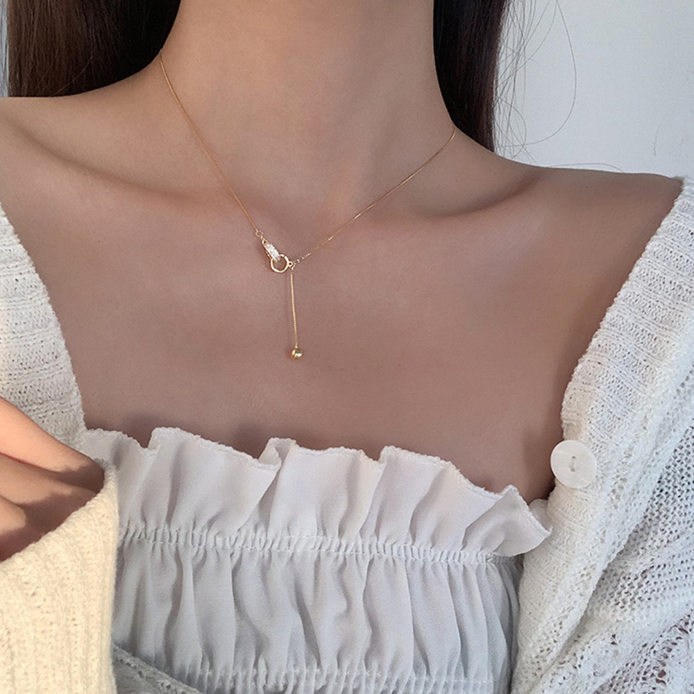 vòng cổ Hợp Kim Mặt Tròn Phong Cách Hàn Quốc Cho Nữ