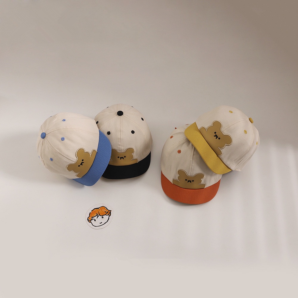 Mũ Lưỡi Trai Che Nắng Bằng Da Thiết Kế Hình Gấu Đáng Yêu Dành Cho Bé