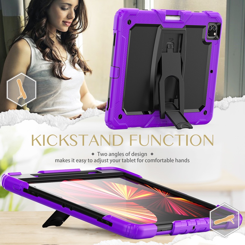 Ốp bảo vệ máy tính bảng chống sốc có ngăn đựng bút cho iPad Pro 11 "12.9" 2021 2020 2018 Air 4 Air5 10.9 2022