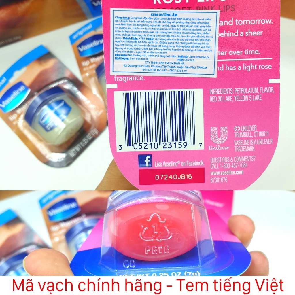 Sáp Dưỡng Môi VASELINE Lip Therapy Bảo Vệ Môi Hằng Ngày (7g)