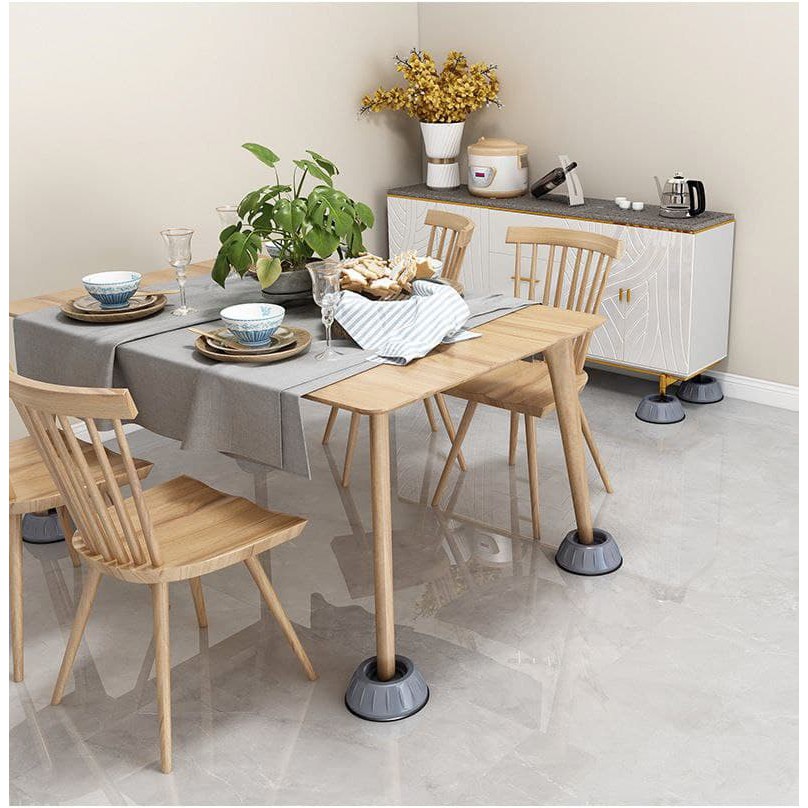 Sét 4 đế cao su kê chân, chống rung lắc cho máy giặt, máy rửa bát