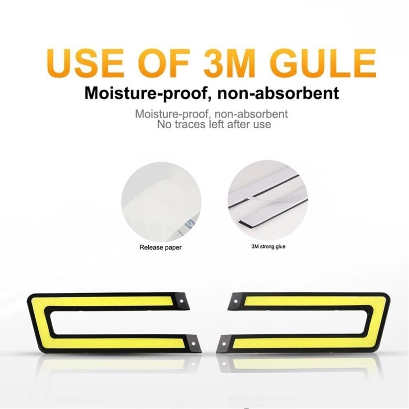 Đèn Pha LED COB IP65 Ánh Sáng Trắng Chống Thấm Nước Hình Chữ U Chất Lượng Cao Cho Xe Hơi