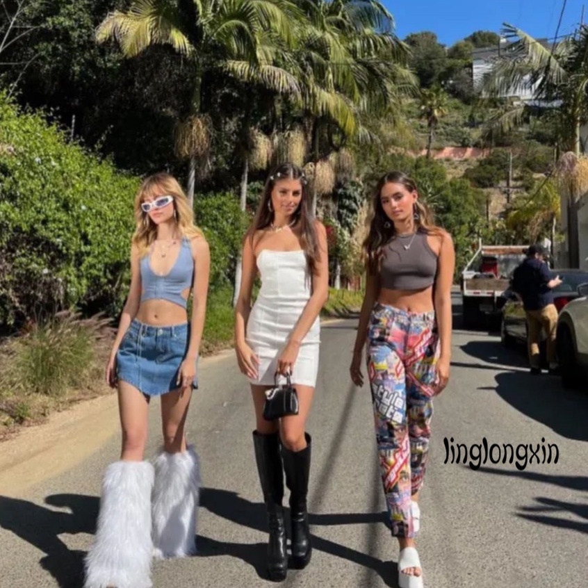 Áo Croptop Không Tay Cổ Tròn Màu Trơn Thời Trang Mùa Hè Dành Cho Nữ Linglongxi2