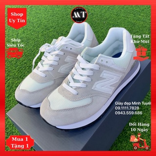 Giày New-Balence574 Xám trắng sneaker nam nữ đẹp cao cấp, giày thể thao da lộn hot trend hiện nay, Shop uy tín ở Hà Nội