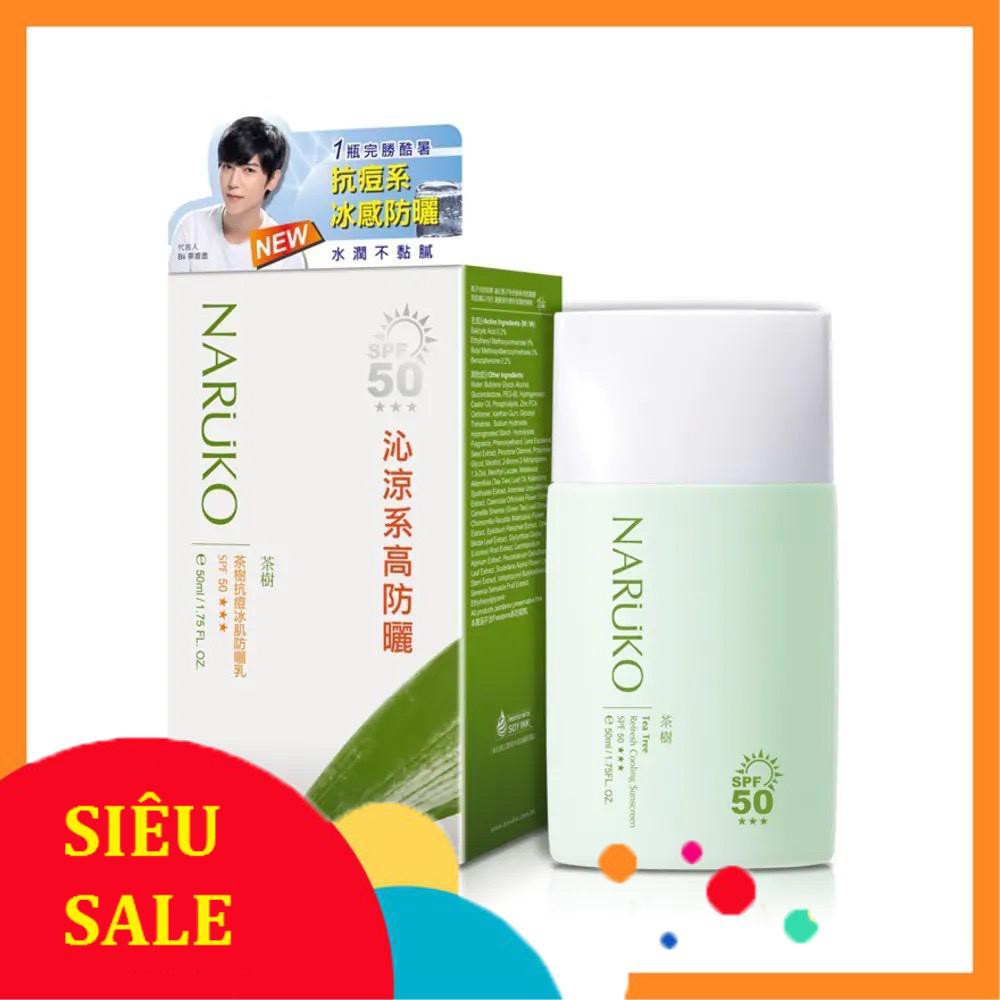 Kem Chống Nắng,Kem Chống Nắng Mát Lạnh Naruko Tea Tree Refresh Cooling Sunscreen SPF50 50ml