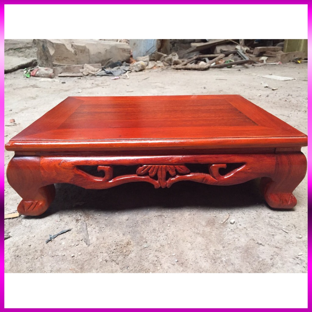 Bàn trà,bàn ăn cơm gỗ hương cỡ lớn cao 12cm