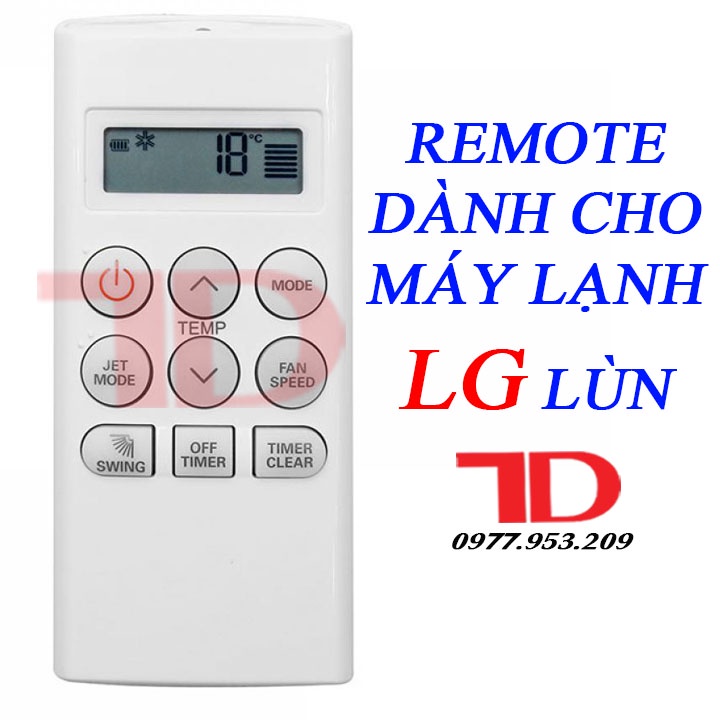 Remote máy lạnh, điều khiển dành cho máy lạnh LG lùn