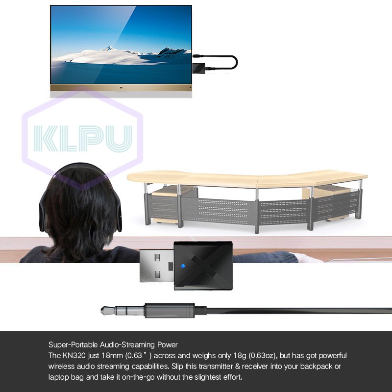 Bộ phát wifi không dây bluetooth 5.0 mini cho xe ô tô/TV