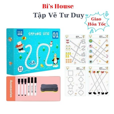 Tập tô vẽ thông minh xóa được - đồ chơi giáo dục toàn diện Montessori cho bé