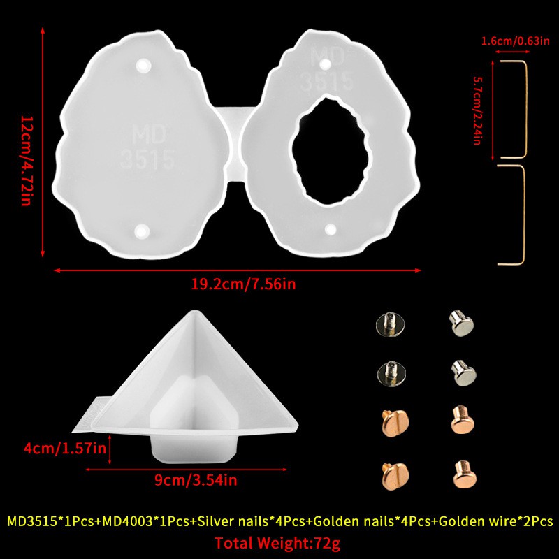 Khuôn Silicon Tự Làm Khung Ảnh Kèm Phụ Kiện Giá Đỡ