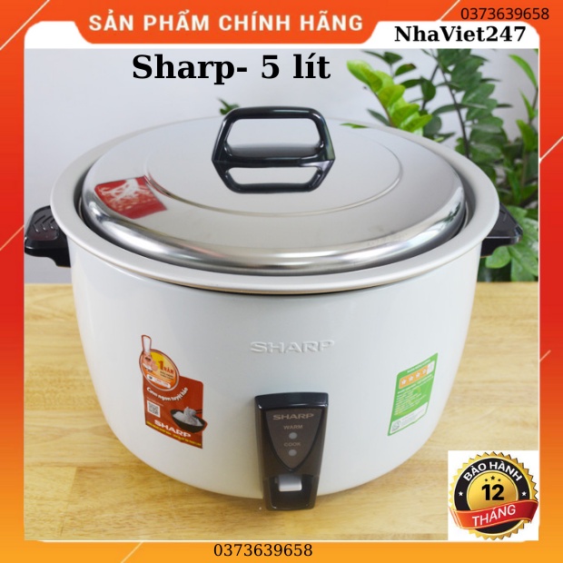 Nồi cơm điện công nghiệp Sharp 5 lít KSH-D55V-cơm dẻo ngon,hàng chính hãng,giá rẻ-bảo hành 12 tháng