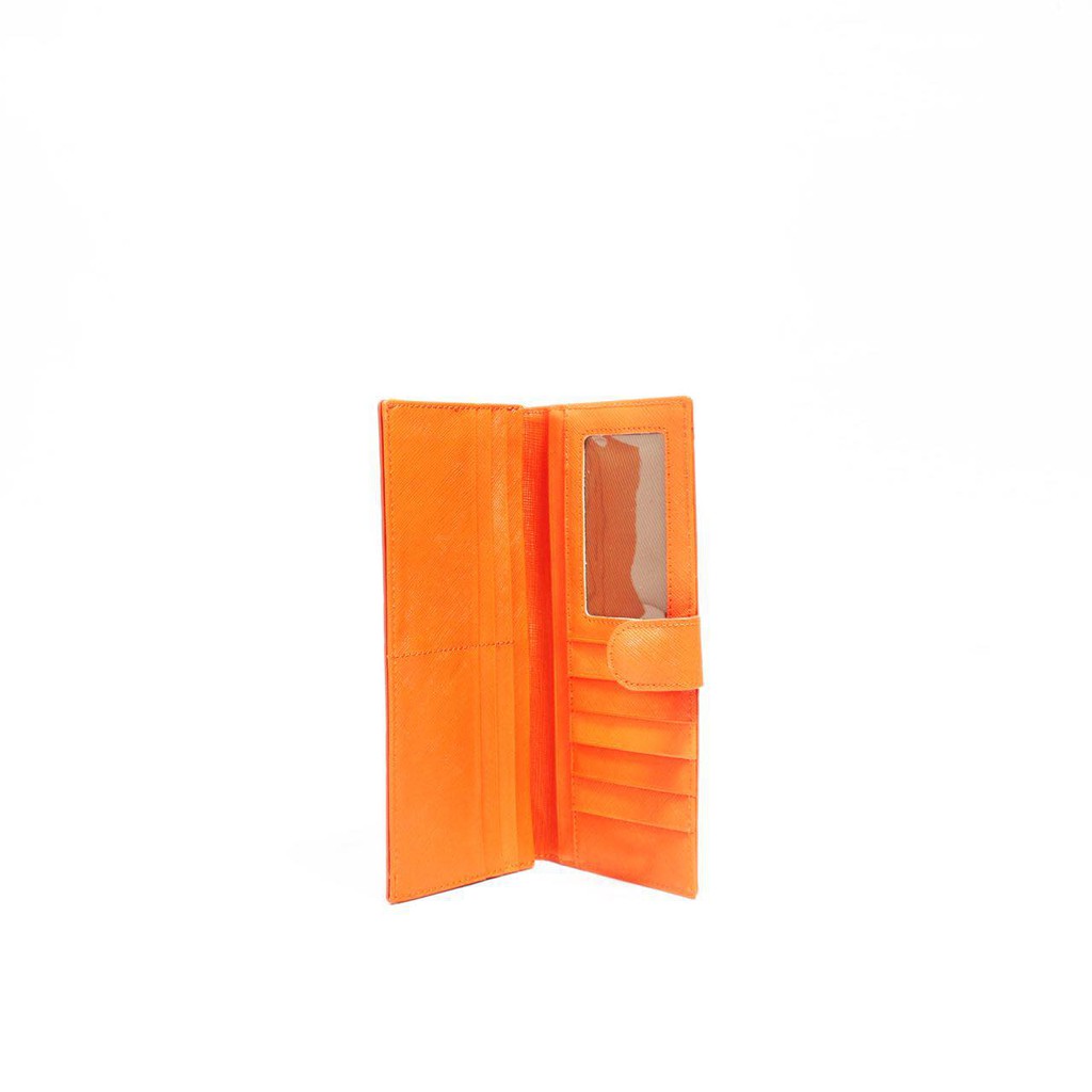 Ví Dài Da URBAN MONKEY LOLIPOP Màu Cam Họa Tiết Logo In Dập