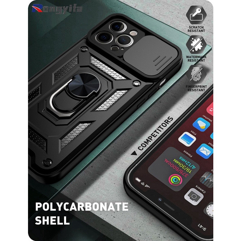 Ốp Điện Thoại Cứng Chống Sốc Có Nam Châm Bảo Vệ Camera Cho iPhone 11 Pro Xs Max 12 Mini