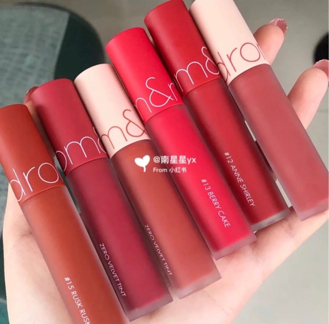 Son Romand Zero Velvet Tint Baked Velvet màu 15,16,17 - Rusk Rusk, Burny Nude, Toasty Nude