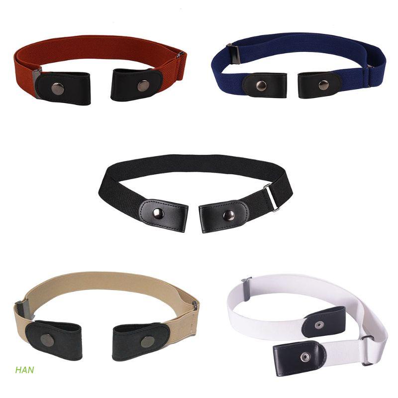 Thắt Lưng Co Giãn Khóa Cài Không Có Thể Điều Chỉnh 5 Màu 89x3.5cm Cho Nam Nữ