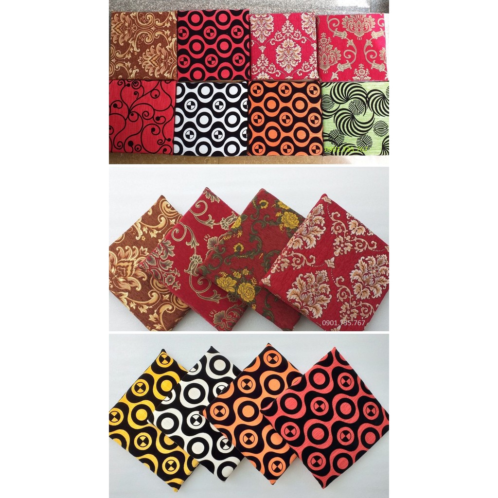 Đệm ngồi bệt, nệm ngồi ghế Vải Gấm chất đẹp