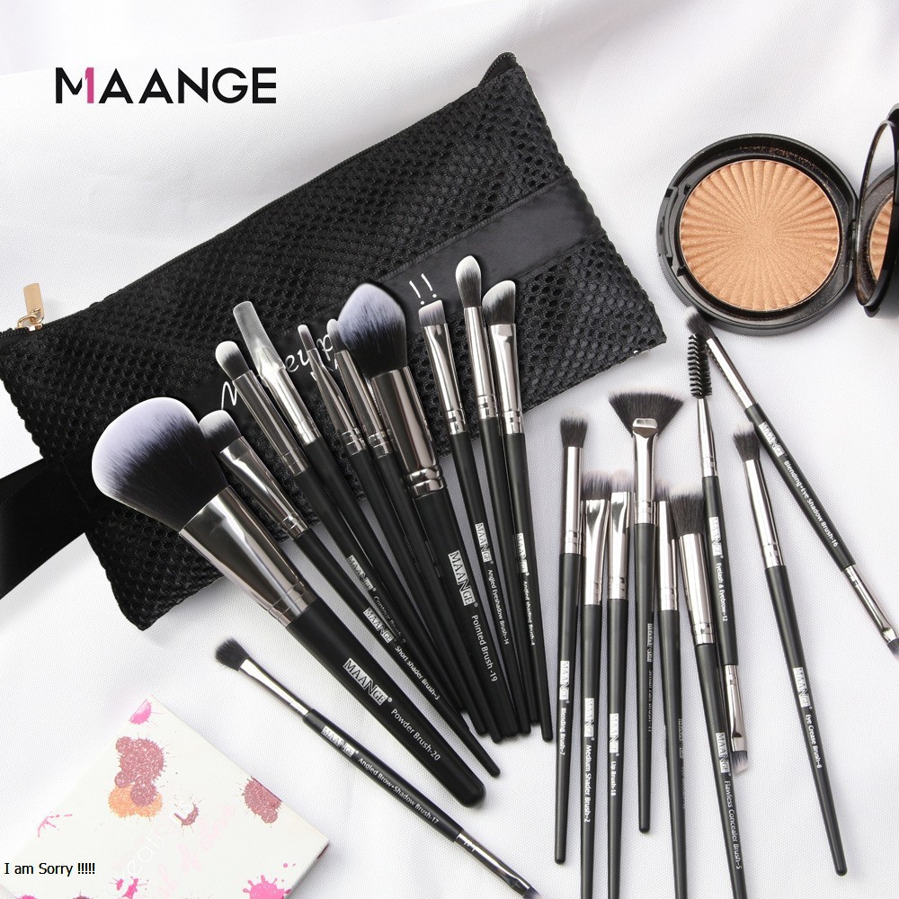 Bộ cọ makeup cá nhân Maange 20 cây có bao cọ kèm theo