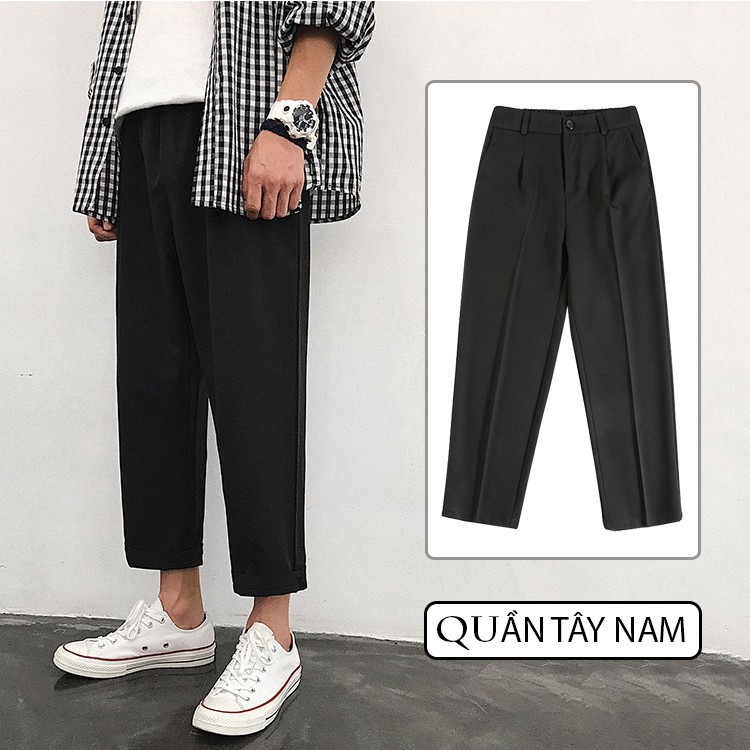 Quần Tây Baggy Nam Ống Suông Basic Lưng Cài Kiểu Dáng Hàn Quốc Thanh Lịch Thời Trang MENFASHION1989 JOGGER NAM 9000063