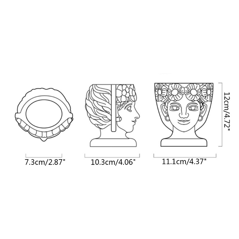 Khuôn Silicon Đổ Xi Măng Lót Chậu Hoa / Chậu Cây Mọng Nước Kiểu Vintage