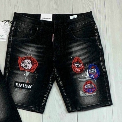 Quần short bò ngố nam rách nhẹ , in thêu logo mẫu lạ đẹp, chất vải co giãn, phong cách hottrend 2022 KAYSTORE