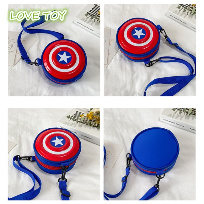 Túi Tròn Đeo Chéo Mini In Họa Tiết Spiderman Thời Trang Dành Cho Các Bé