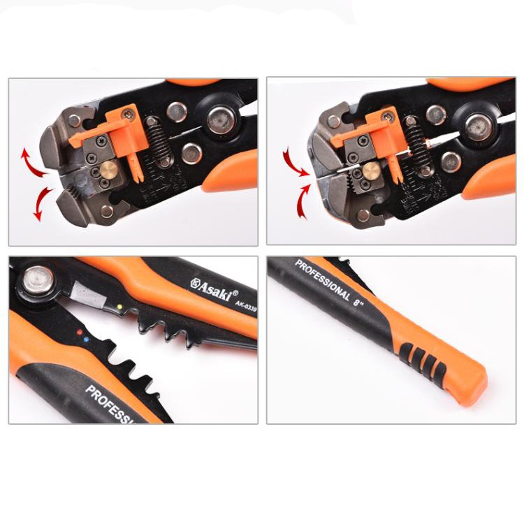 Kìm tuốt dây điện Asaki AK0339 - 1 cái