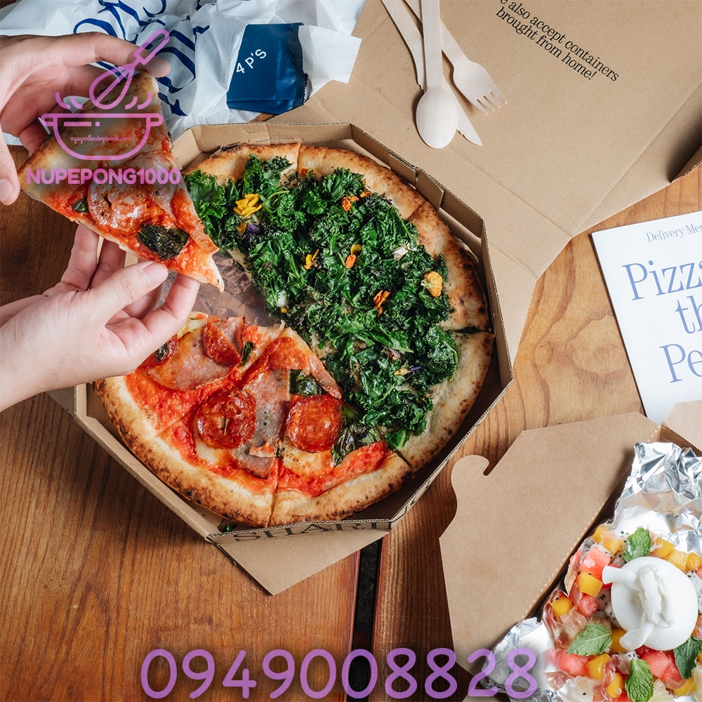 Pizza 4P's đông lạnh ăn ngay 4 vị không hộp
