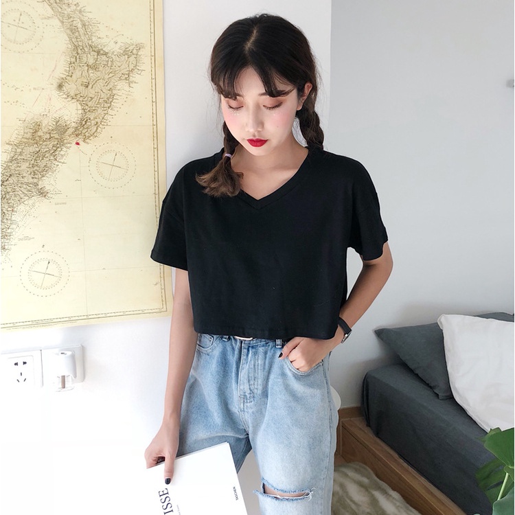 Áo croptop, áo croptop nữ cổ tim đẹp thời trang chất vải thoáng mát thoải mái  ACN003