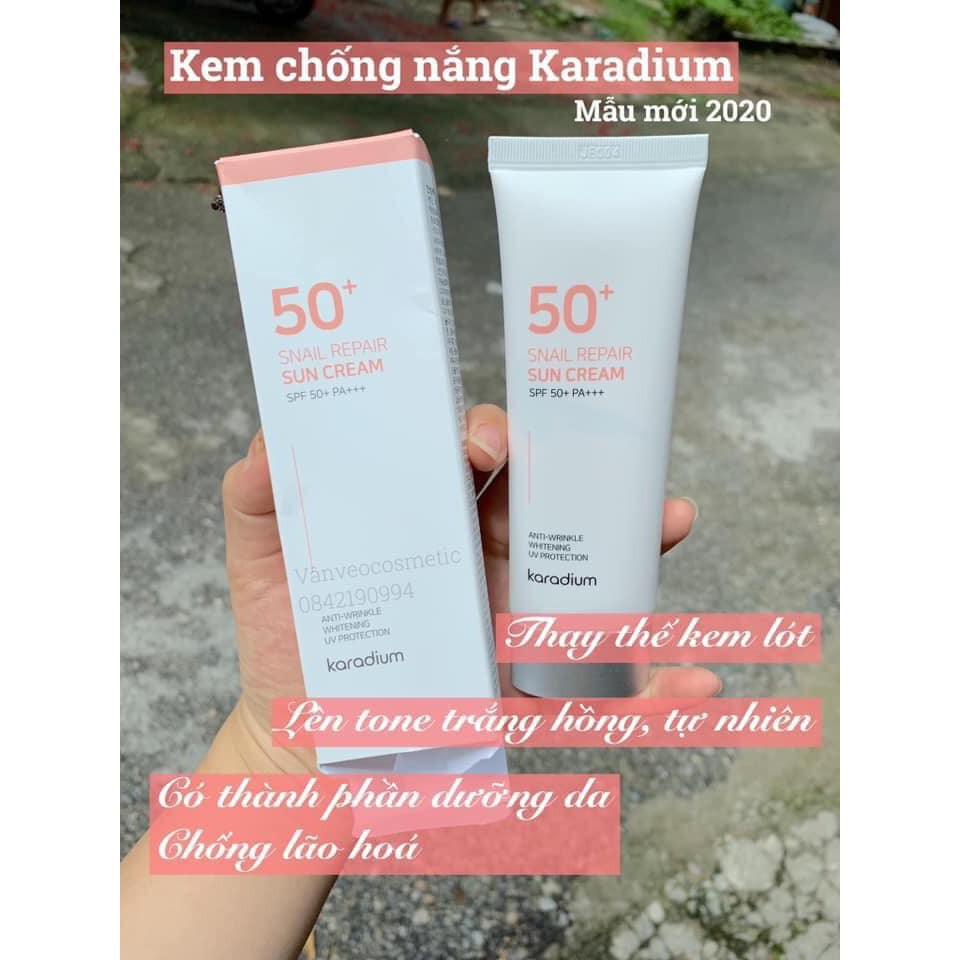 Kem chống nắng Karadium Snail Repair Sun Cream spf 50+