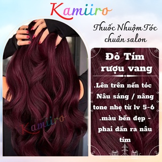 THUỐC NHUỘM TÓC NÂU ĐỎ TÍM KHÔNG CẦN TẨY CHUẨN SALON KAMIIRO