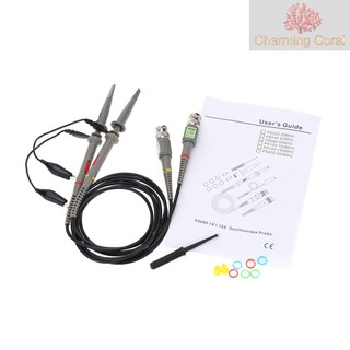CTOY P6100 2Pcs High Precision Oscilloscope Probe 1X 10X 100MHz Alligator Clip Test Probe