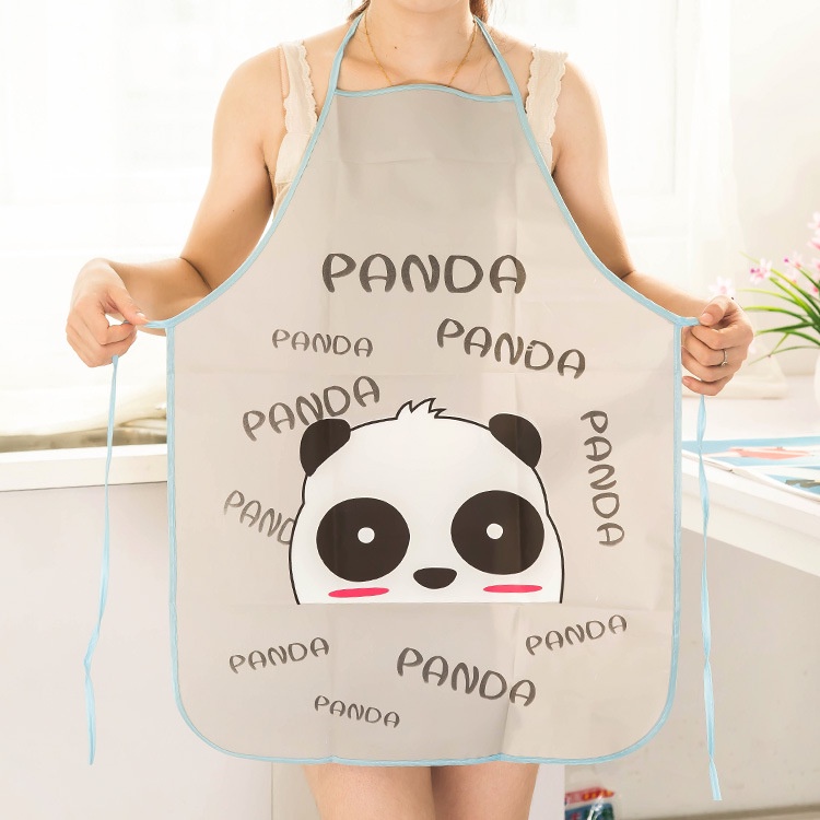 Tạp dề chống thấm nước hình thú nấu ăn nhà bếp siêu dễ thương, Chất liệu nilon mềm nhẹ mỏng siêu dai dễ lau