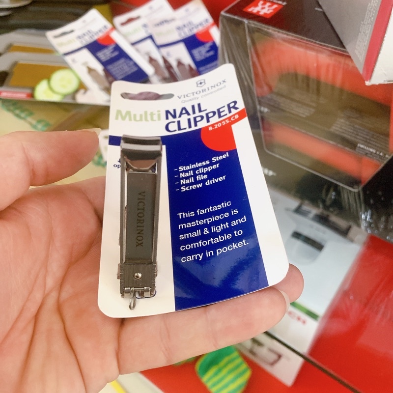 Kìm cắt móng tay, bấm móng tay chân Victorinox kèm dũa móng tay, không gỉ, phiên bản nhỏ - Thuỵ Sĩ