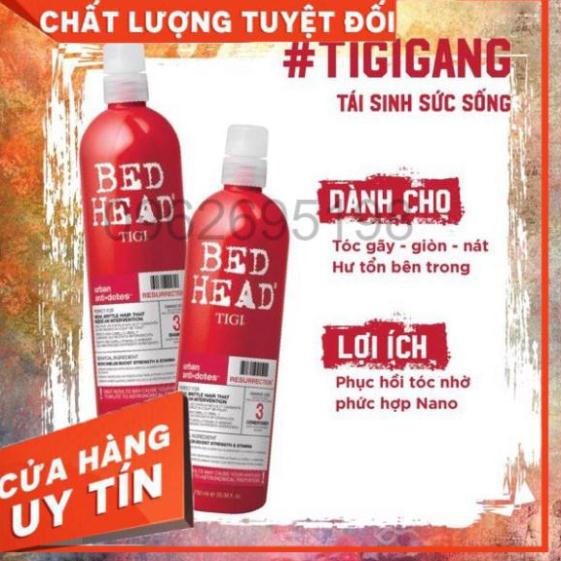 [TIGI BED HEAD] ⚡FreeShip⚡ Cặp Dầu Gội - Xả TIGI Bed Head Màu Đỏ Siêu Mượt Tóc Loại 750ml[CHÍNH HÃNG]