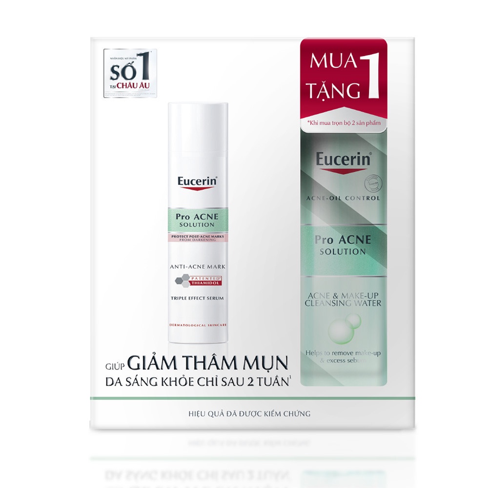 Tinh chất giúp giảm thâm mụn Eucerin Acne-Oil Control Pro Acne Solution Anti-Acne Mark 40ml Tặng nước tẩy trang Pro Acne