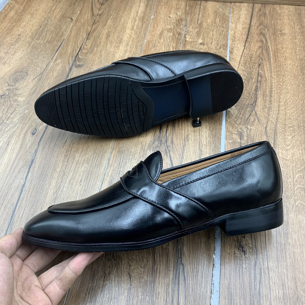 Giầy lười da bò nam phong cách lịch lãm 2021  + Tặng đón gót sừng cao cấp
