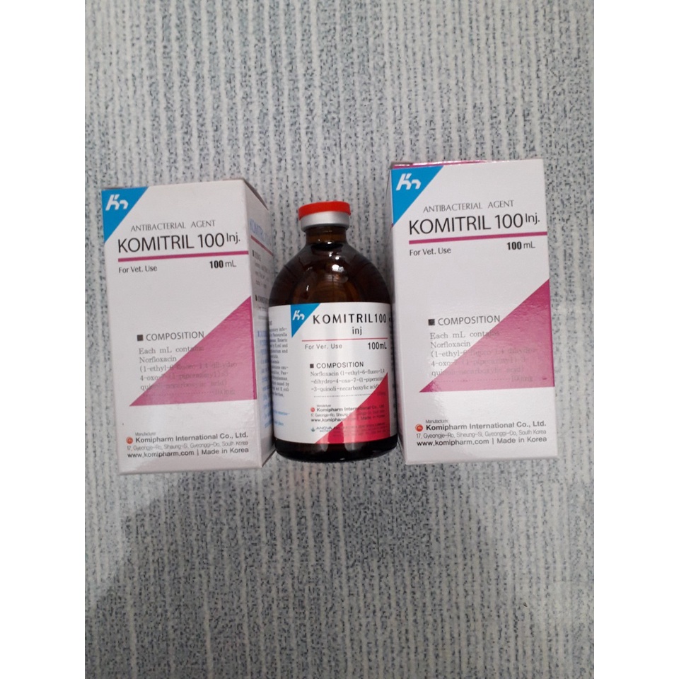 Komitril 100 ml. Hàn Quốc. Tiêu chảy phân vàng trên heo, gà, trâu bò, dê